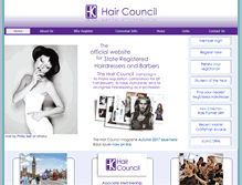 Tablet Screenshot of haircouncil.org.uk